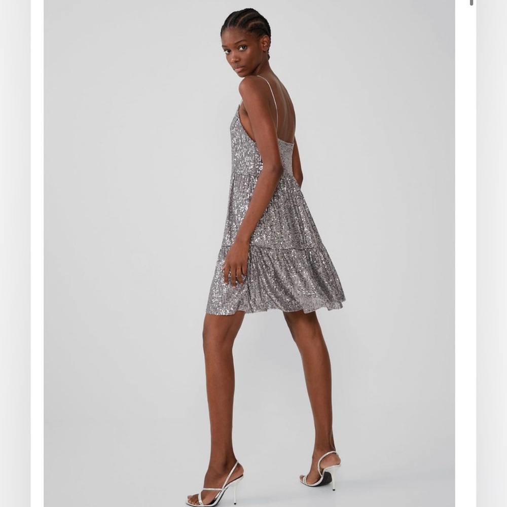 Zara 🩶🩶🩶Sequin Dress Sz Large - NWOT